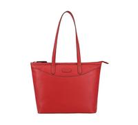 Lloyd Baker London - GLOSHI Leather Tote Bag: Women's Classic Modern Design in 100% Genuine Full Grain Leather with a Full Zip Closure- SAMBA (Red)