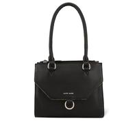 Lloyd Baker London - LEYLA Medium Shoulder Bag: Crafted from 100% Genuine Full Grain Leather, a Modern Women's Design with Triple Compartments- JET BLACK (Black)