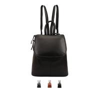 Lloyd Baker London - Padma backpack, 100% Leather Soft Smooth, Versatile Daily Use Travel-Spacious Main Compartment with Slip & Zip Pockets - Hidden Back Zipped Pocket for Added Security (BLACK)