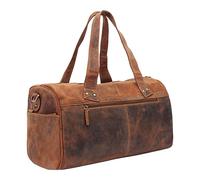 Lloyd Baker - Sean Genuine Distressed Leather Duffel Holdall, Genuine Leather Overnight Travel Weekend Large Capacity Bag for Men and Women with Protective Feet