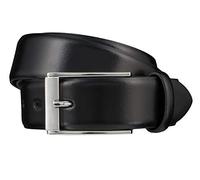 LLOYD Belt mens belt leather belt black 122, Länge:95 cm, Farbe:schwarz