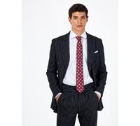 LLOYD Double Breasted Pinstripe Linen Jacket XPOSED Black 42
