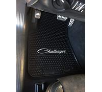 Lloyd Mats All Weather Signature Rubber Floor Mats for Dodge Challenger RWD 2011-ON (2PC - Silver Challenger, Black)