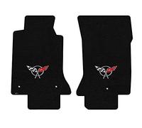 Lloyd Mats Custom-Fit Carpeted Floor Mats Premium Luxury Car Floor Liners for C5 Corvette Mats 1997-2004 (Black, 2PC - Silver)