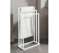 Lloyd Pascal Roma 3-Rail Square Tube Towel Stand White