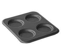 LloydPans Egg Pan, 9.5 x 11 Inch 4-Cavity Round Egg Pan, Pre-Seasoned PSTK