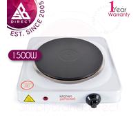Lloytron 1500w KitchenPerfected Single Hotplate│Easy Clean Finish│E4102WH│InUK