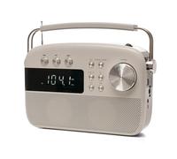 Lloytron 2 Band 'Encore' LCD Digital Rechargeable Portable AM/FM Radio + MP3 via USB or SD card + MusicStream - Ivory - N6407WH