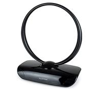 LLOYTRON Active Indoor Loop TV Antenna Aerial with Built-in LTE 4G Filter / Powerful Amplifier / 50dB gain / Digital Freeview Compatibility / Superior Frequency Range / Adapter Included - A3102BK - Black