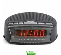 LLOYTRON "Daybreak" Alarm Clock Radio with Buzz Alarm or Radio - Snooze Function - Sleep Timer - Rotary Tuning and Volume Controls - Mains Operated - AM / FM Radio - J2006BK - Black