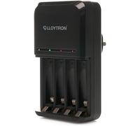 Lloytron Battery Charger Set with High Capacity AA AAA Rechargeable Batteries