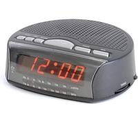 LLOYTRON "Daybreak" Alarm Clock Radio with Buzz Alarm or Radio - Snooze Function - Sleep Timer - Rotary Tuning and Volume Controls - Mains Operated - AM / FM Radio - J2006BK - Black