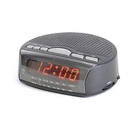 LLOYTRON "Daybreak" Alarm Clock Radio with Buzz Alarm or Radio - Snooze Function - Sleep Timer - Rotary Tuning and Volume Controls - Mains Operated - AM / FM Radio - J2006BK - Black