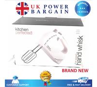 LLOYTRON Electric Hand Whisker Mixer Blender - 5 Speed Function & Turbo - White