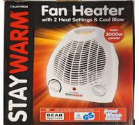 Lloytron F2001WH 2000W Upright Electric Fan Heater White