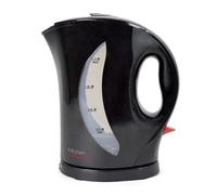 Lloytron Kitchen Perfected 2000W 1.7L Cordless Electric Kettle With Dual Water Level Windows - Safe And Stylish Black Design