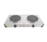 Lloytron Kitchen Perfected Double Hotplate 2000W Cast Iron Plates Variable Heat