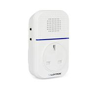 LLOYTRON® MIP System 3 Doorbell Accessory - 32 Melody Plug-through Chime Receiver - Replacement or Additional Receiver for MIP System Transmitter - Plug-in - 200m Wireless Range - B7936WH - White