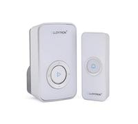 Lloytron MIP3 Wireless Door Bell Kit 32 Melody Mains Chime Unit with Door Bell Push - White