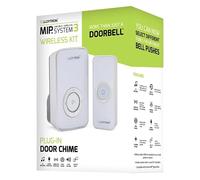 Wireless Doorbell Plug In Chime & Bell Push 32 Melodies White - Lloytron MIP3