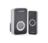 Lloytron MIP System 3 Doorbell Kit with 32 Melody Plug-in Chime Receiver and Battery Operated Bell Push - 200m Wireless Range - 32 Sounds - Mains Powered Receiver - B7531BK -Black