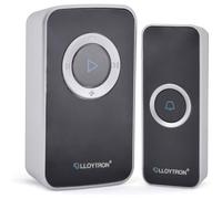 Lloytron MIP3 Wireless Door Bell Kit With USB Rechargeable Chime Unit Portable