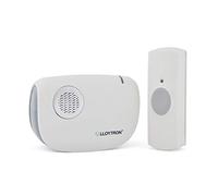 LLOYTRON MIP System 3rd Gen Doorbell Kits with Battery Operated Chime Receiver and Bell Push - Ding Dong Melody - Portable with 175m Wireless Range True Sound - Easy Set-up B7030WH - White