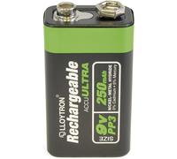 LLOYTRON NiMH Rechargeable AccuUltra Battery 9V (PP3) Size 250mAh 1 Pack - B018