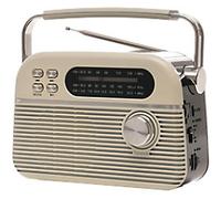 Lloytron 3 Band 'Bolero' Rechargeable Portable AM/SW/FM Radio + MP3 via USB or SD card + MusicStream - Cream - N6405CR