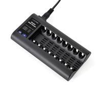 Lloytron Slimline 8 X Aa /aaa Multi-Charger For Nimh/nicd Rechargeable Batteries Charge 2/4/6/8 Batteries At Once