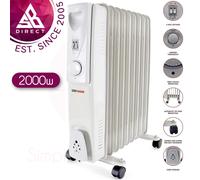 Lloytron Staywarm 2000w 9 Fin Oil Radiator, Grey