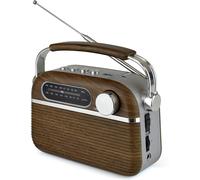 LLOYTRON "Vintage" Style AM/FM Radio with MusicStream- Portable and Rechargeabl