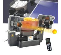 LLOZoo Ping Pong Ball Machine, Table Tennis Robot, Topspin/Backspin/Leftspin, Maximum Ball Storage Capacity: 110, Serve Speed: 4-40 M/s, for Beginners Solo Trainer,A