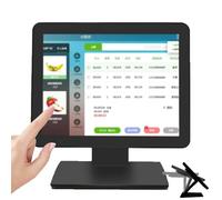 LLOZoo POS Cash Display, Touch Cash Register (15 Inch), Low Energy Consumption, Remote Management + Simplify Work, HDMI/USB/VGA, for Retail, Catering, Hospitality,Black