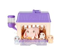 Little Live Pets Mama Surprise Minis Bunny Toy, Care For Your Mama Bunny in Their Hutch To Reveal 2, 3, or 4 Mini Babies