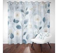 LLponhg Botanical Dandelion 3D Printed Blackout Curtains Floral Leaf Thermal Insulated Soundproof Drapes for Bedroom Living Room, Eyelet Window Treatments for Kids Room Set of 2 Panels 27.5" x L 63"