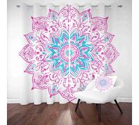LLponhg Mandala Indian Blackout Curtains Spiritual Meditation Window Curtain Panels for Living Room Decor Thick Thermal Drapes for Kids Adult Bedroom Blackout Window Treatments, 2 Panels 36" x 84"