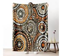 LLponhg Radiant Dot Array Kids Fleece Blanket for Boys Girls Soft Organic Shape Fusion Sherpa Throw Blanket Cozy Plush Coal Black Blanket for Bed Sofa Couch Warm Bedding Gifts, 70x100 cm