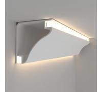 Llpsmeng-EU Baseboard LED Light Strip Trim, Aluminum Channel Extrusion Profiles, Skirting Line Led Cover Ceiling Indirect Lighting Molding for Hallway Bedroom Living Room(8.0m)