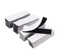 LLPT 32 Pairs Hook and Loop Tape Fastener Rectangle 30mm x 120mm Pad Square Dots with Heavy Duty Adhesive Hook Loop Strip Mounting Tape for Home Deco Office School Outdoor (RSB340)