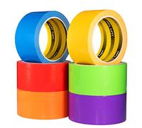 LLPT 6 Pack Rainbow Duct Tape | Assorted Colors - Blue Purple Yellow Green Orange Red | Fabric Gaffer Tape (DT506) | 50MM x 14M