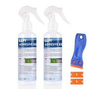LLPT Adhesive Remover Industrial Grade 260ML 2 Packs with Plastic Scrapper | Surface Safe, Removes Labels Stickers Decals Adhesive Tape Residue Tar Grease Chewing Gum