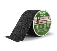 LLPT Anti SlipTape | Heavy Duty Grip Tape | for Stairs Waterproof Outdoor Indoor | Non Slip Traction Strips | for Stair Steps Boats Ramp Staircase Tread (ASB450) | Black | 101mm x 5m