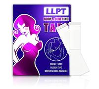LLPT Double Sided with Fashion Tape for Body and Clothing 144 Strips Pack Medium Sized Transparent Reliable on Fabric Gentle on Skin Great for All Skin Shades (FTD12CR144), Clear
