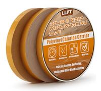 LLPT Double Sided Woodworking Tape 13MM x 27M x 0.22MM Each 3 Pack Double Face Turner Woodworker Adhesive Tape Removable Residue Free for Wood Template (WT0590Y3)