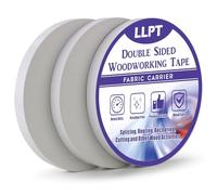 LLPT Double Sided Woodworking Tape 13MM x 27M x 0.3MM Each 3 Pack Double Face Turner Woodworker Adhesive Tape Removable Residue Free for Wood Template (WT0590W3)