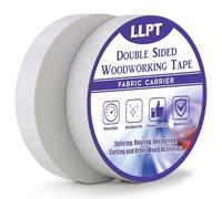 LLPT Double Sided Woodworking Tape 25.4MM x 27M x 0.3MM Each 2 Pack Double Face Turner Woodworker Adhesive Tape Removable Residue Free for Wood Template (WT1090W2)