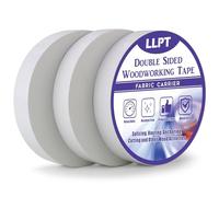 LLPT Double Sided Woodworking Tape 25.4MM x 27M x 0.3MM Each 3 Pack Double Face Turner Woodworker Adhesive Tape Removable Residue Free for Wood Template (WT1090W3)