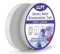 LLPT Double Sided Woodworking Tape 25.4MM x 45.5M x 0.3MM Each 2 Pack Double Face Turner Woodworker Adhesive Tape Removable Residue Free for Wood Template (WT10150W2)