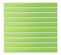 LLPT Dry Erase Magnetic Strips | 10 Pcs | Blank Writable Magnet Reusable Sticky Labels and Stickers Notes | for Whiteboard Locker Classroom (DMS21210GN) | Color Green | 5CM x 30CM